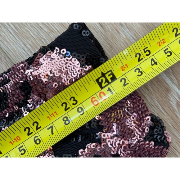 Dress The Population $398 Bodycon Rose Sequined V-Neck Whimsigoth Party Dress L - Picture 16 of 16